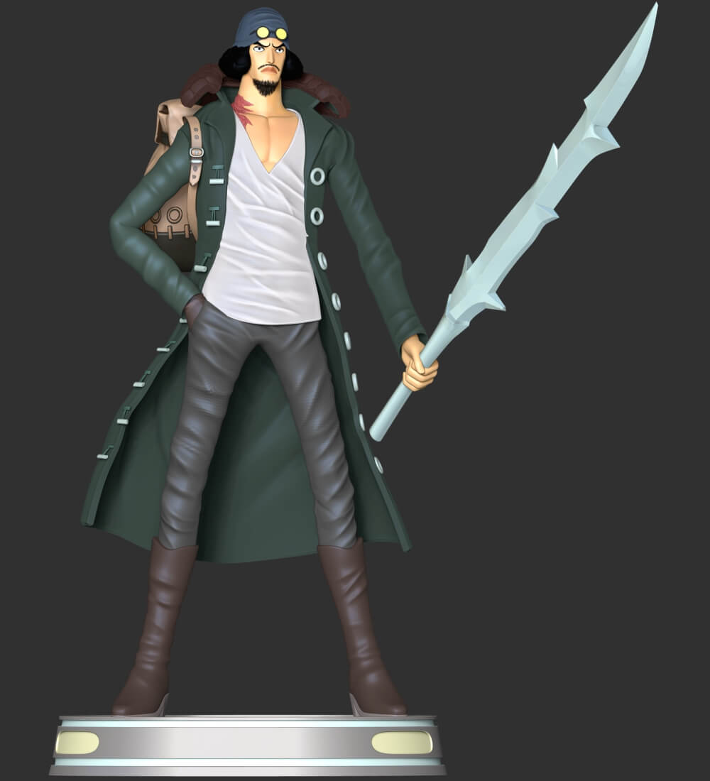 One Piece Kuzan 3D Print Model by lovemodel