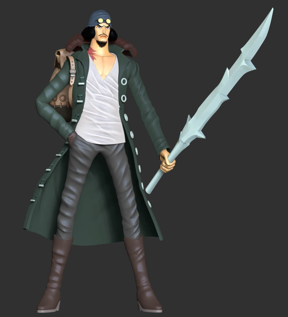 One Piece Kuzan 3D Print Model by lovemodel
