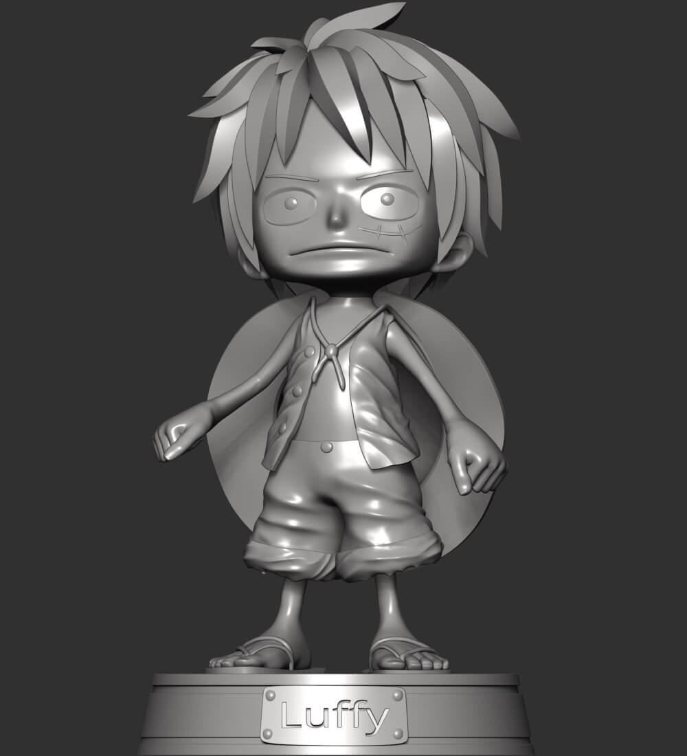 One Piece Luffy Young Free 3D Print Model by lovemodel