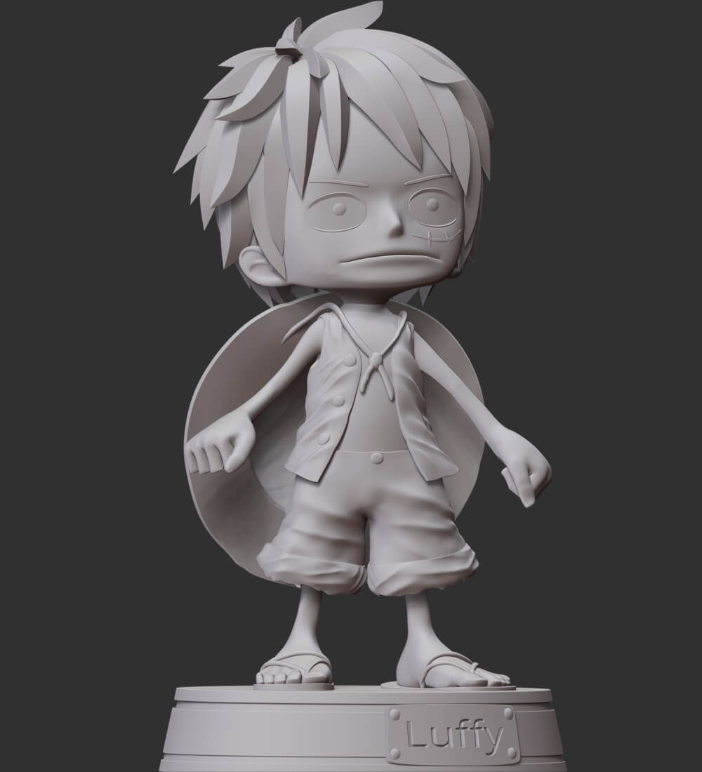 One Piece Luffy Young Free 3D Print Model by lovemodel