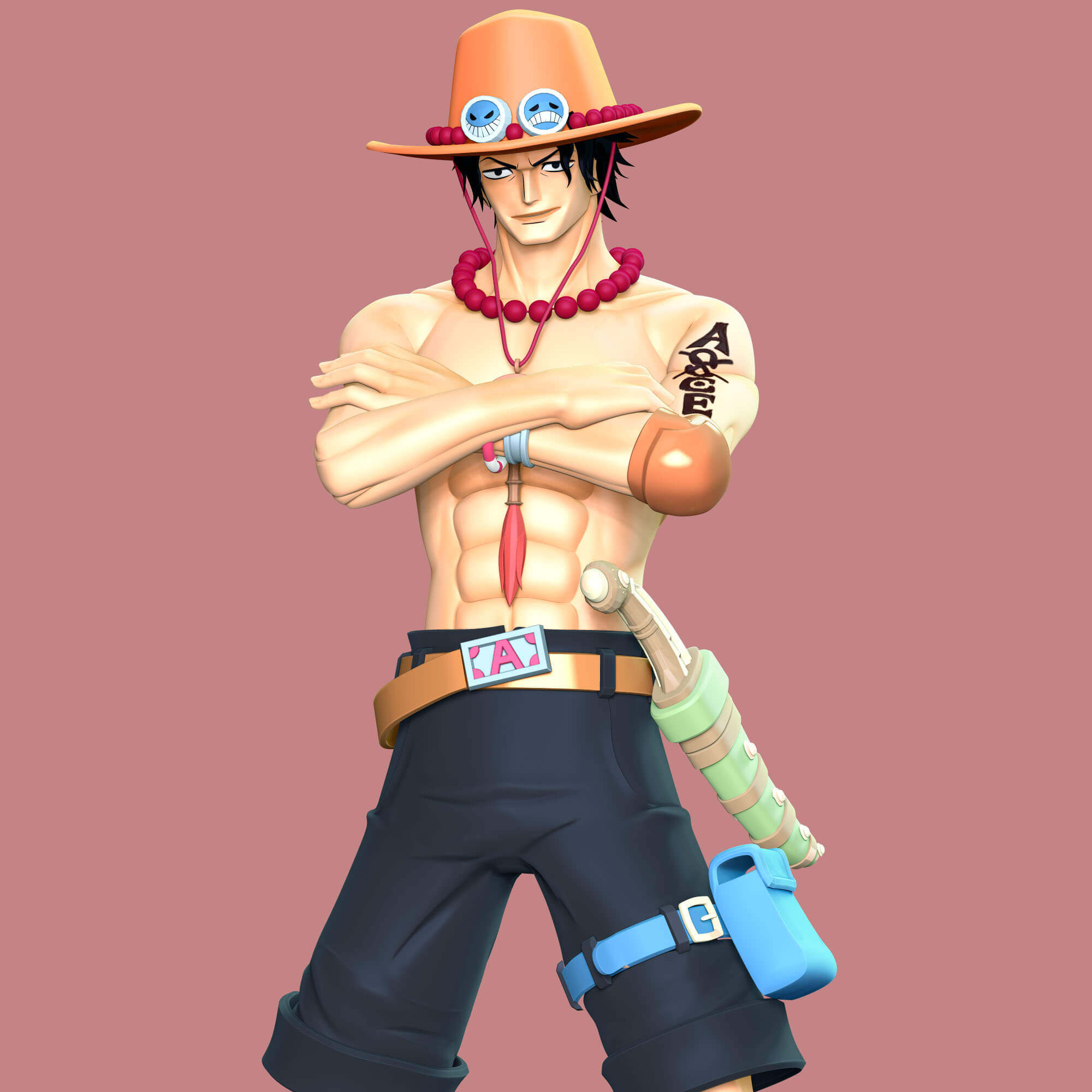 Portgas D Ace - One Piece 3D Model by lovemodel