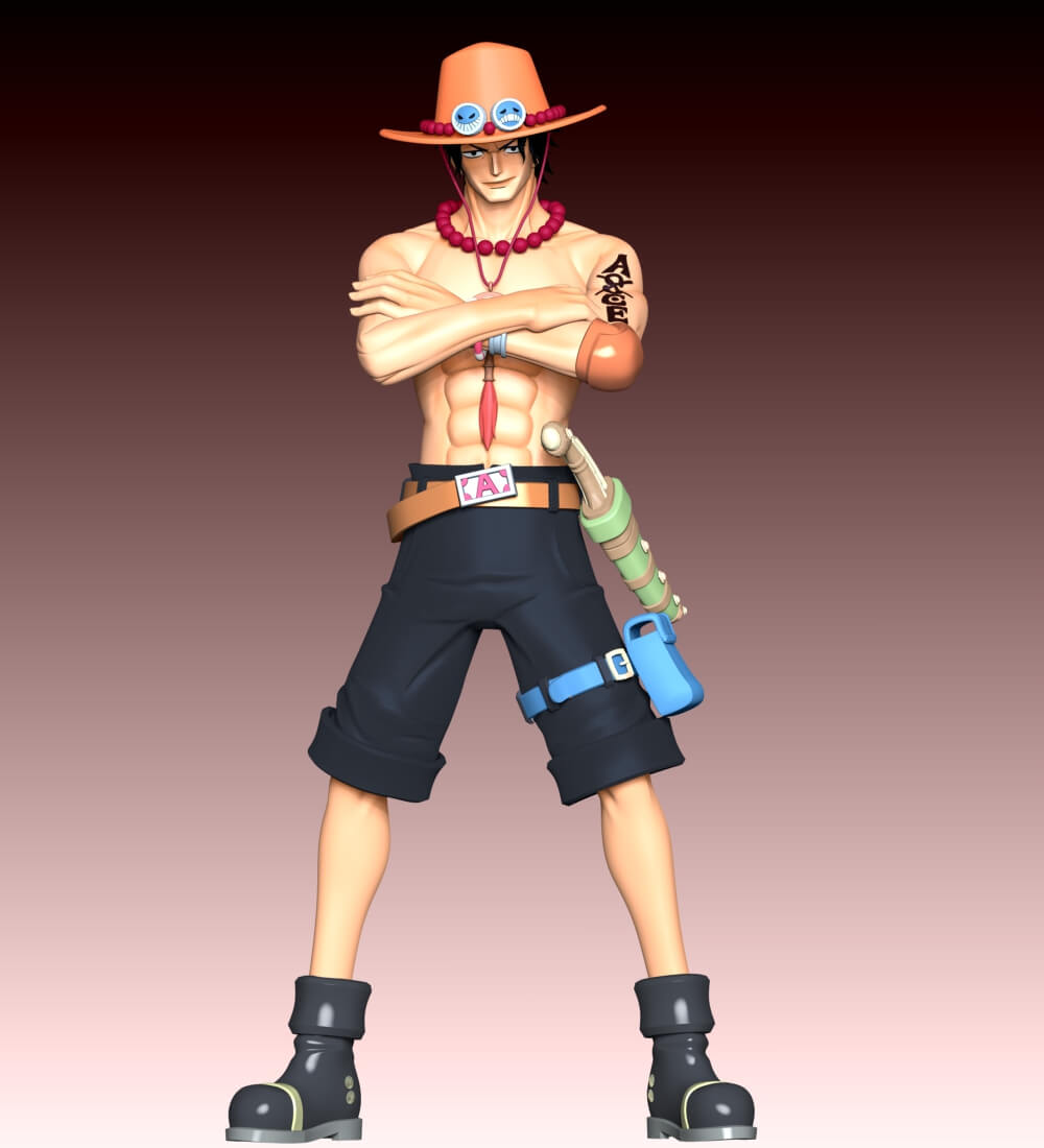 Portgas D Ace - One Piece 3D Model by lovemodel