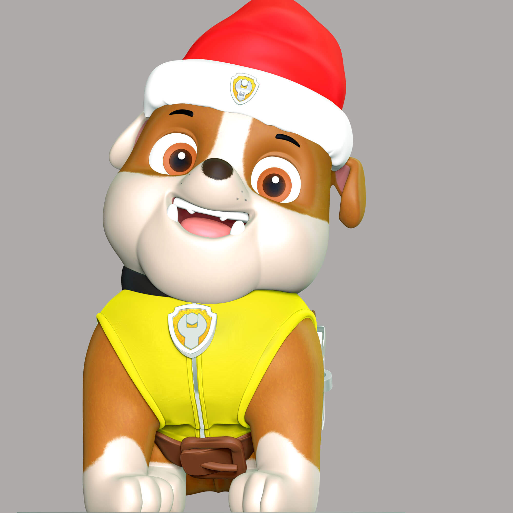 Rubble Christmas Paw Patrol 3D Model by lovemodel