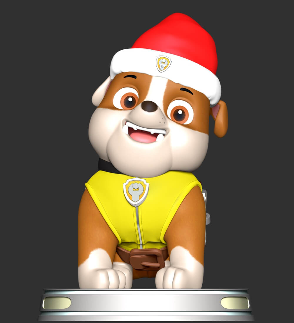 Rubble Christmas Paw Patrol 3D Print Model by lovemodel