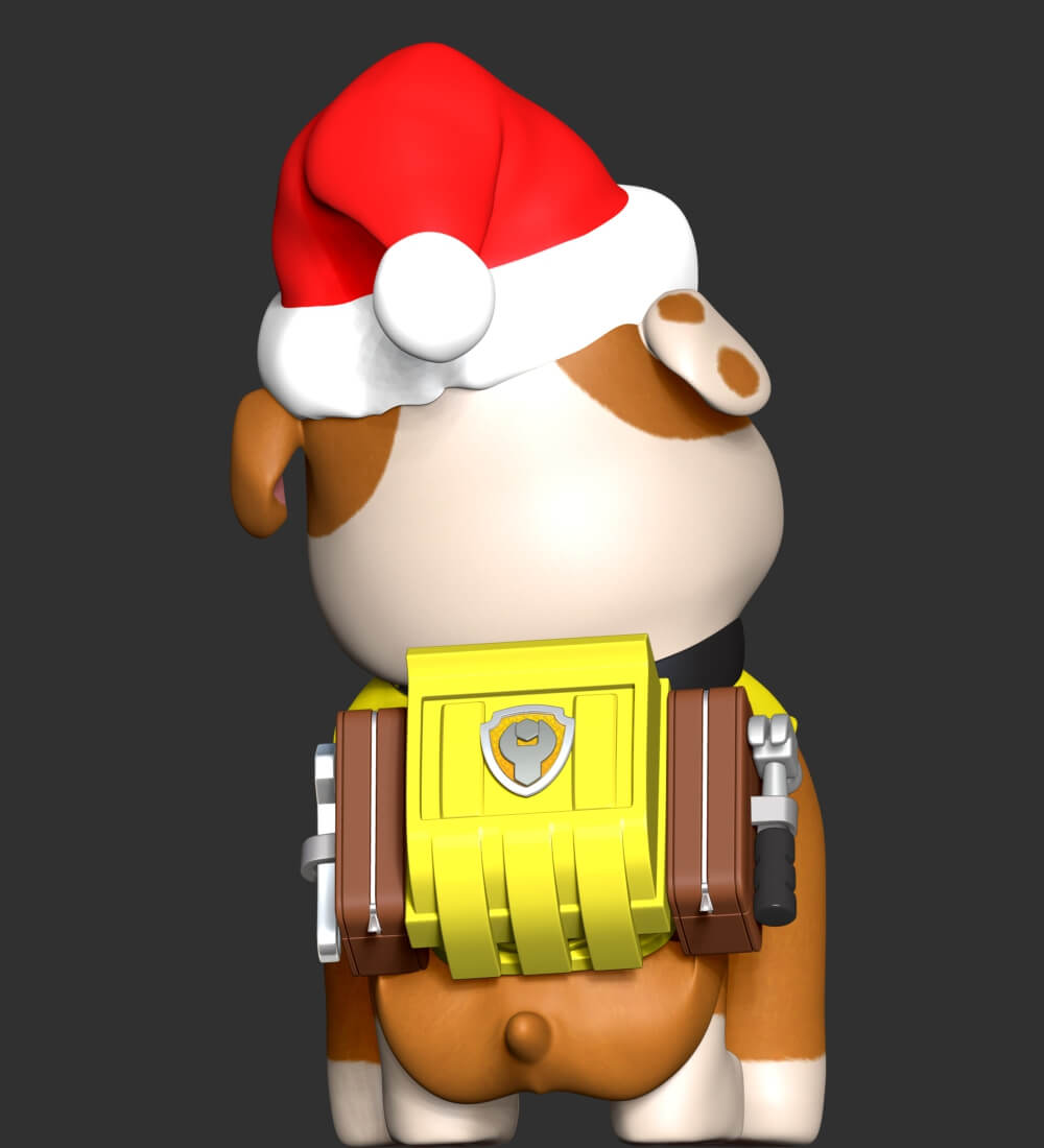 Rubble Christmas Paw Patrol 3D Model by lovemodel