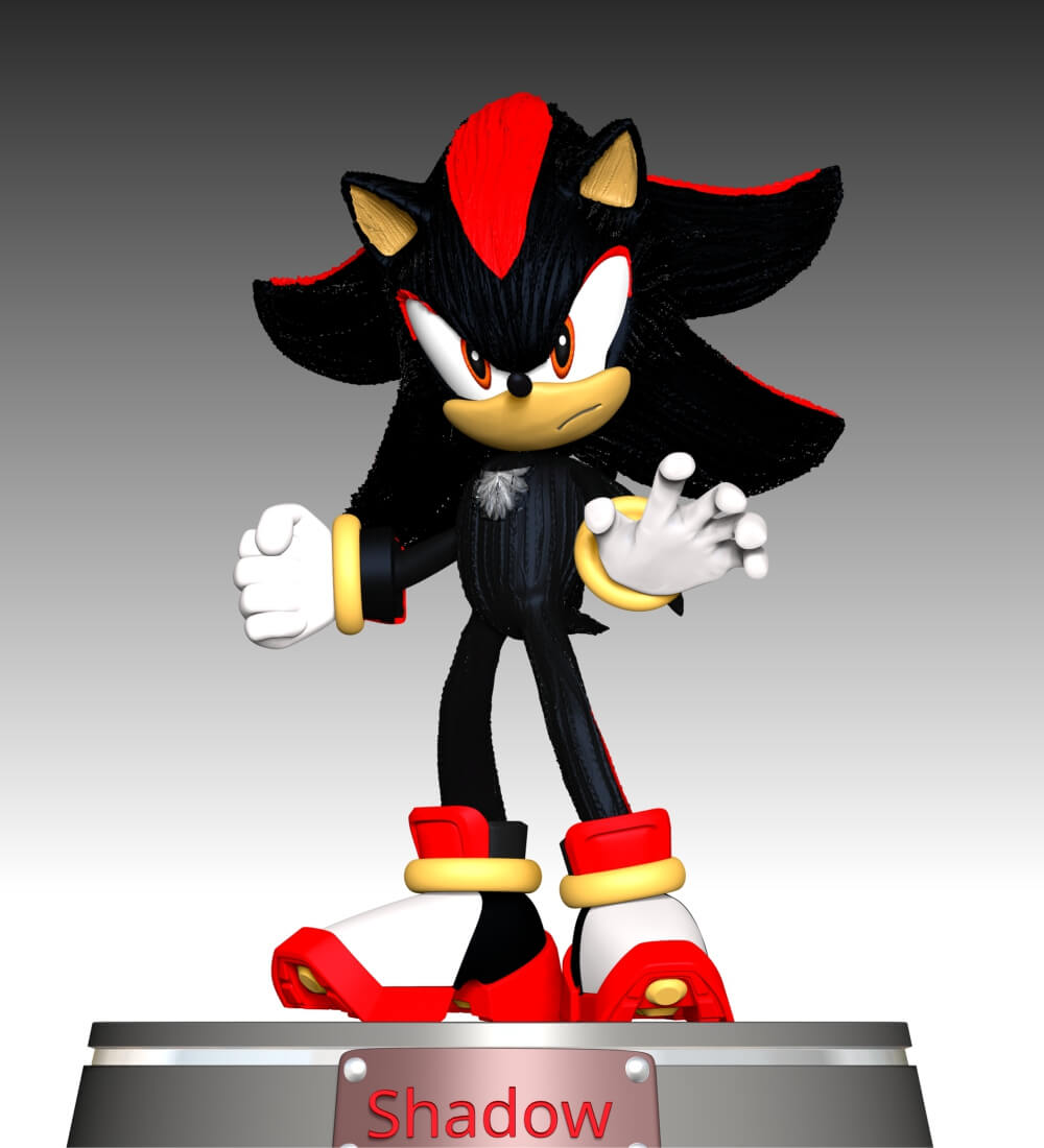 Shadow The Hedgehog 3 Fan Art - 3D Model by lovemodel