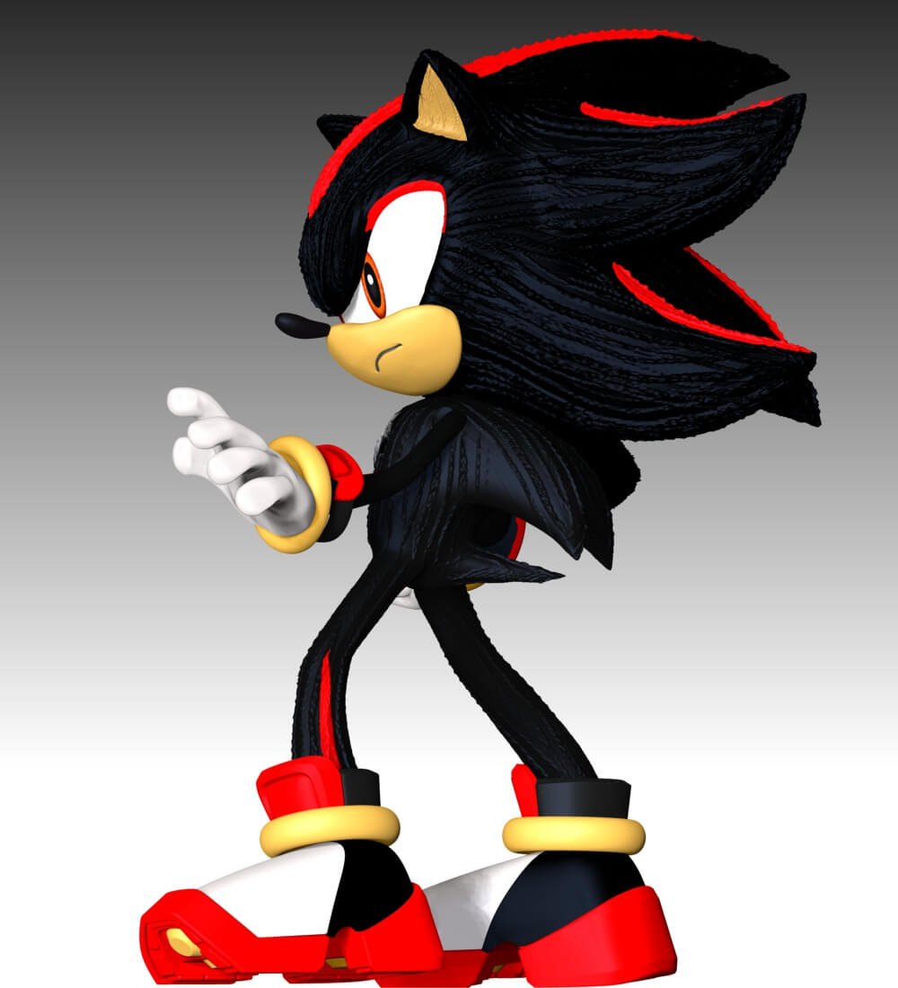 Shadow The Hedgehog 3 Fan Art - 3D Model by lovemodel