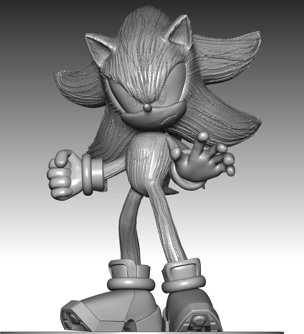 Shadow The Hedgehog 3 Fan Art - 3D Model by lovemodel