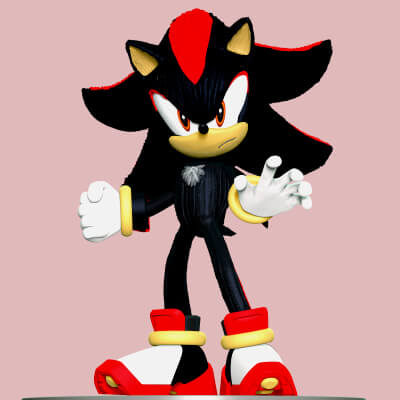 Shadow The Hedgehog 3 Fan Art - 3D Model by lovemodel