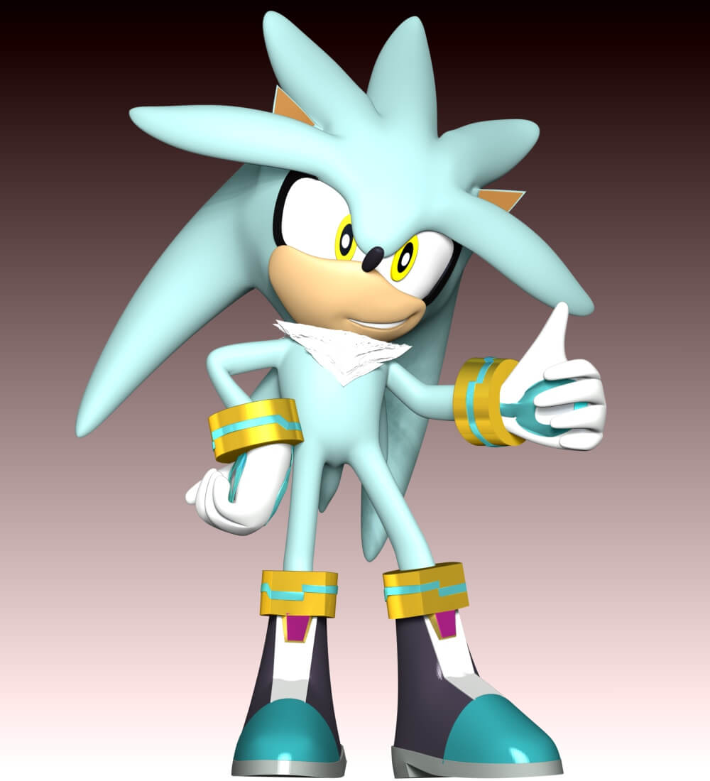 Silver the Hedgehog - 3D Model by lovemodel