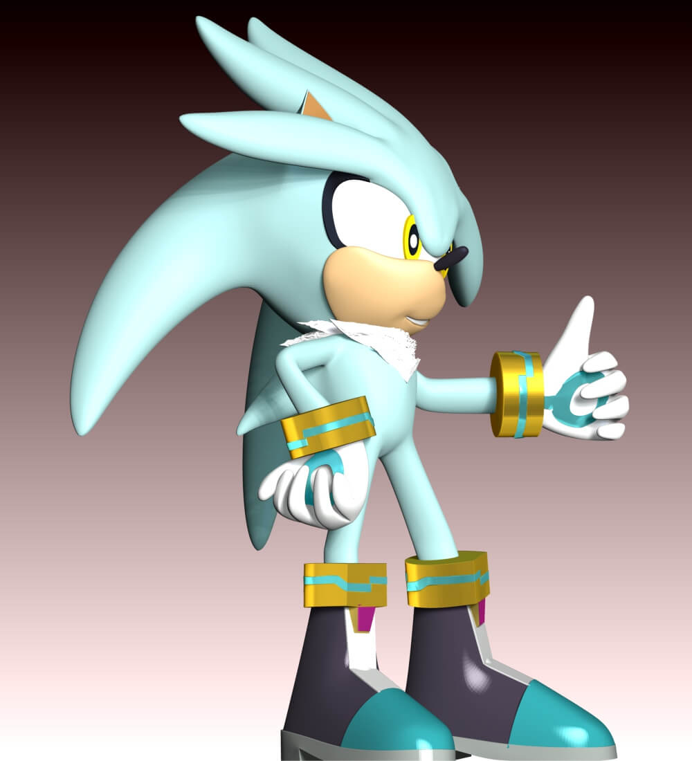 Silver the Hedgehog - 3D Model by lovemodel