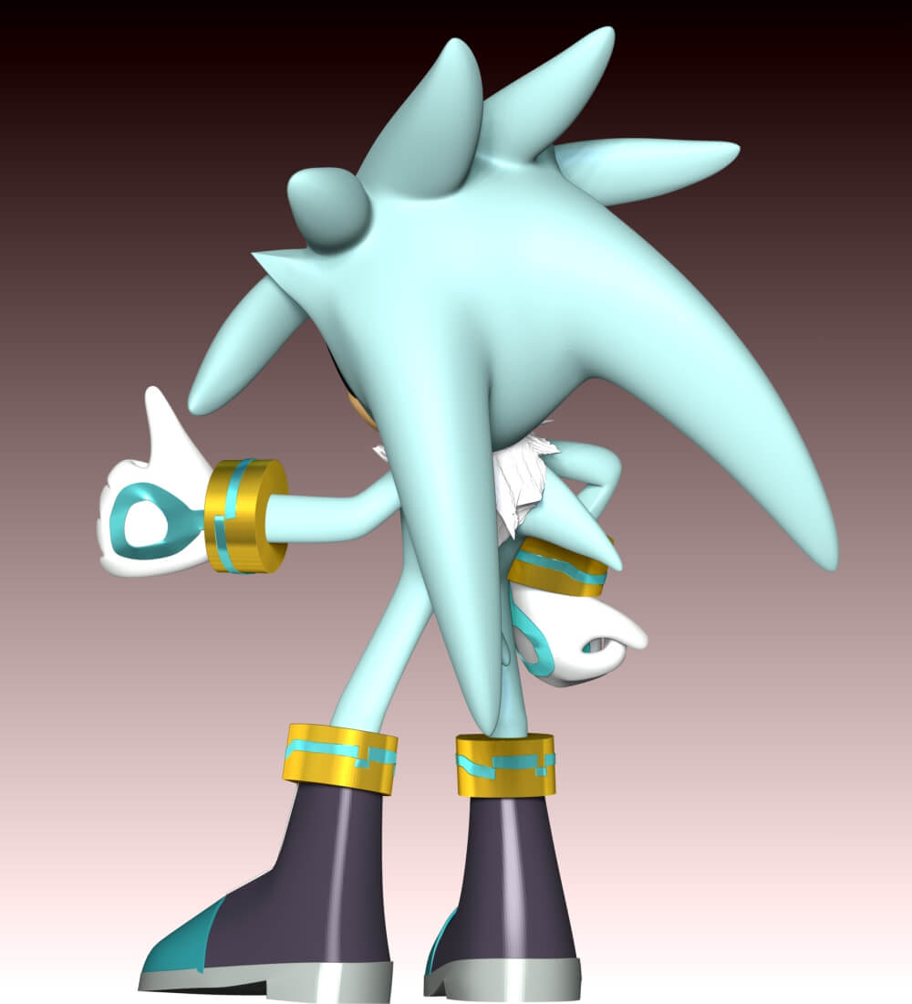 Silver the Hedgehog - 3D Model by lovemodel