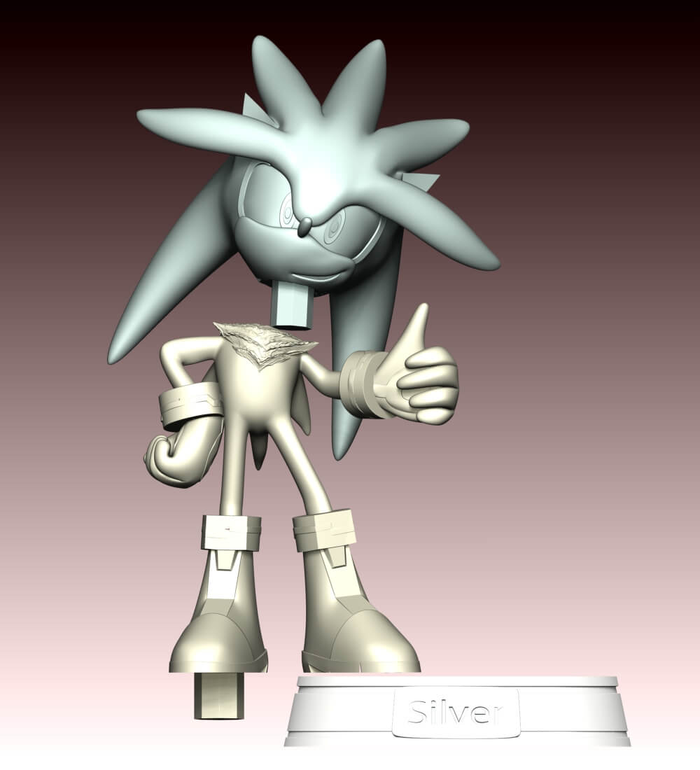 Silver the Hedgehog - 3D Model by lovemodel