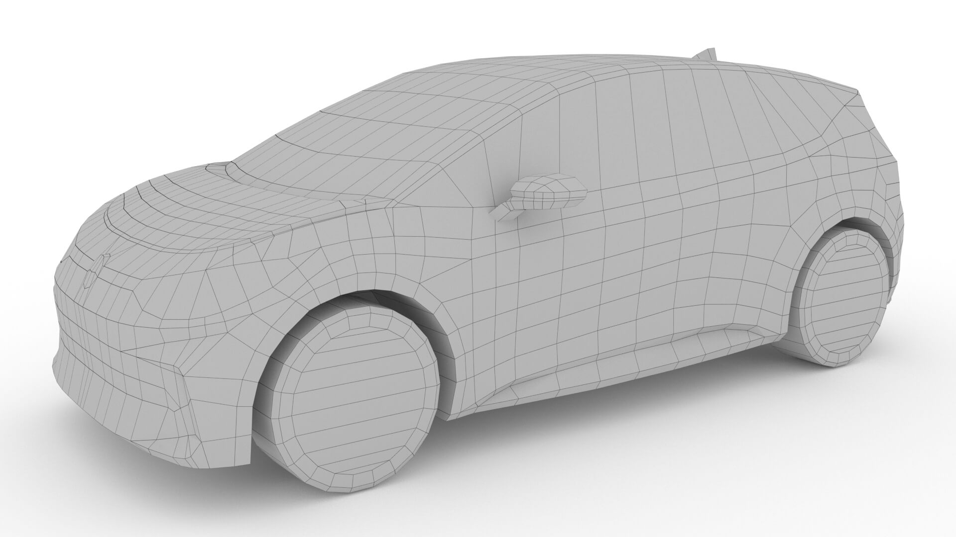  Volkswagen ID3 2024 - 3D Model by LOWMOD Illustration 