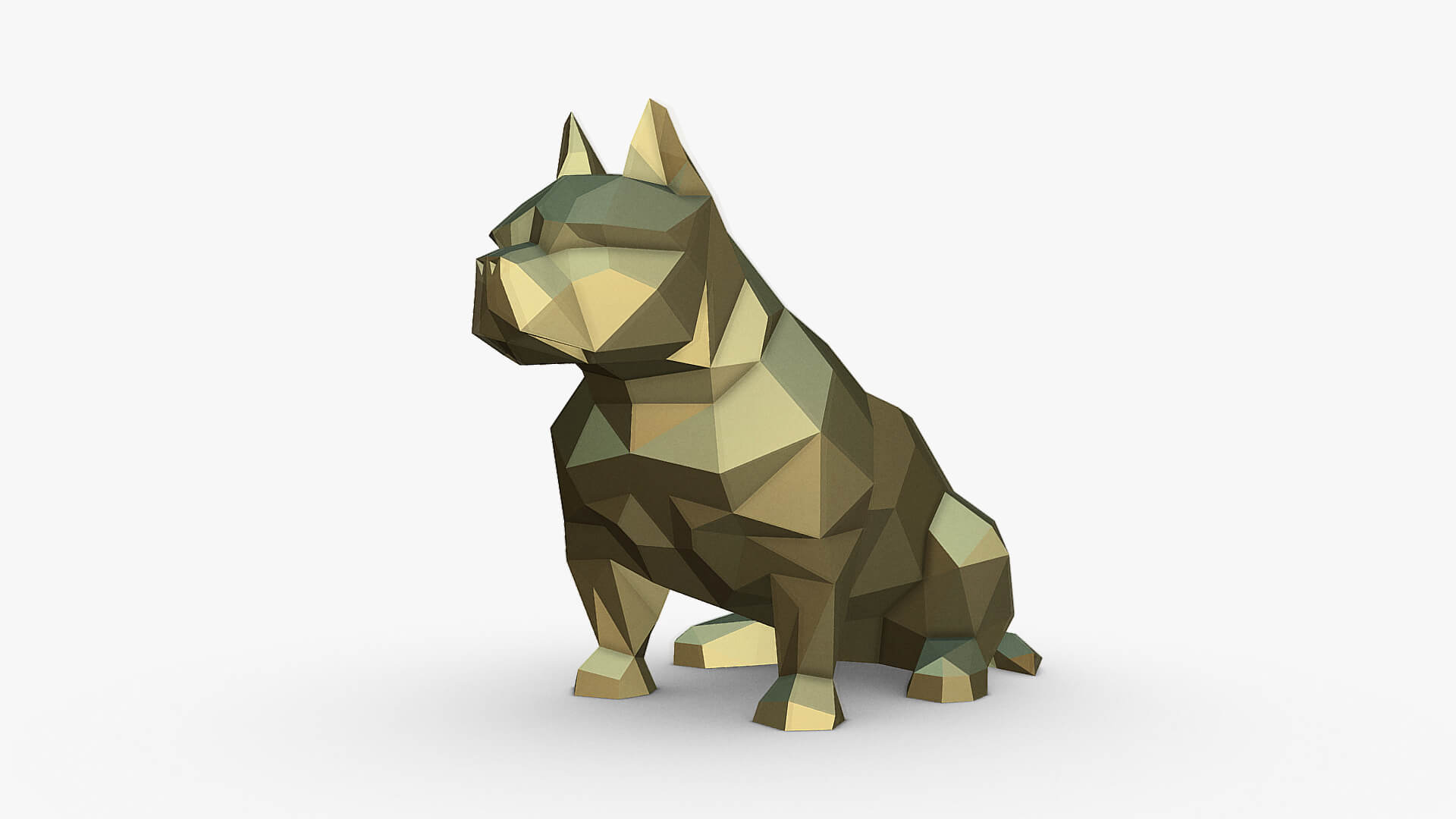 American Bully - 3D Model by lowpoly_print