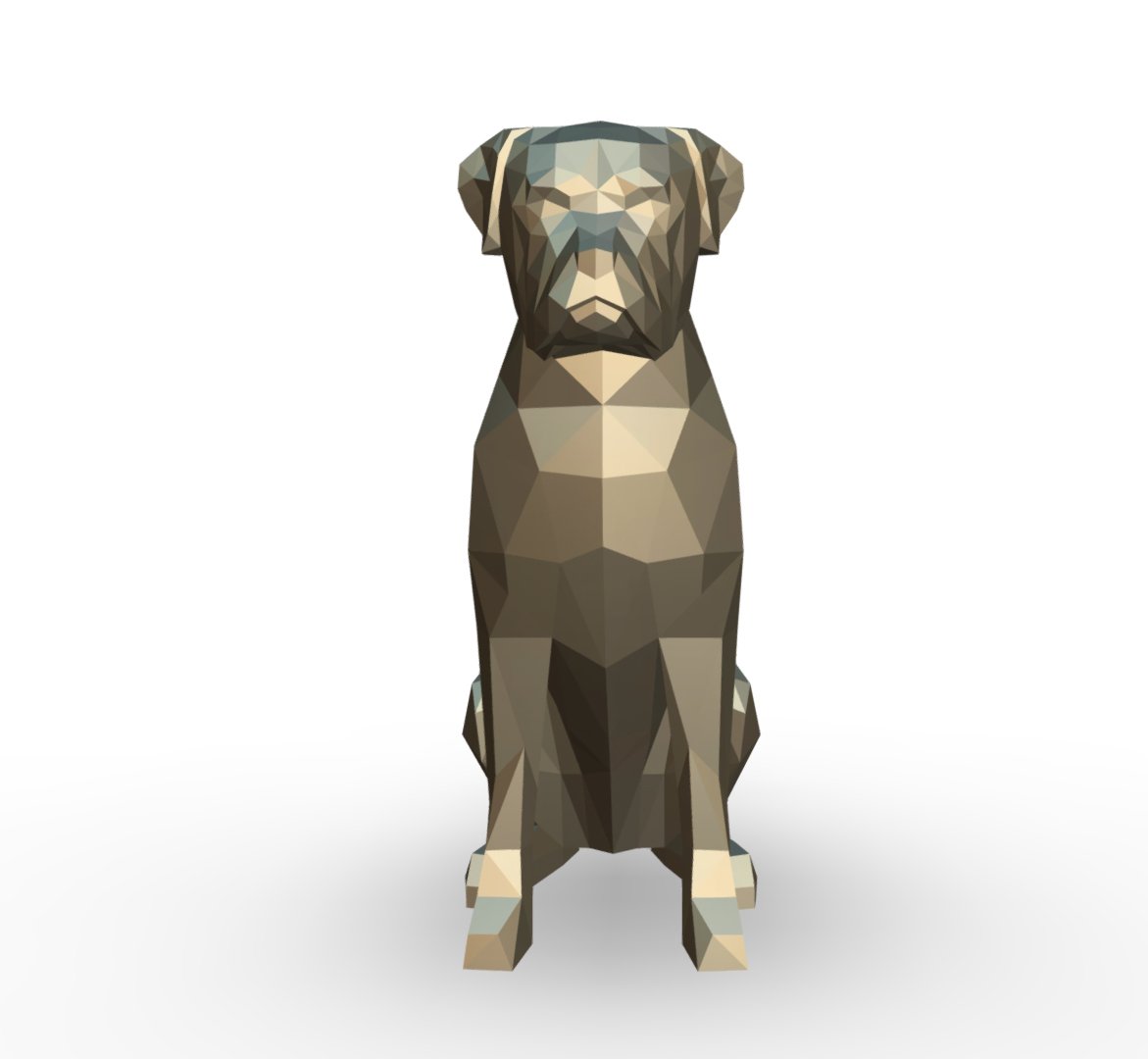 Low Poly Boxer - 3D Model by lowpoly_print