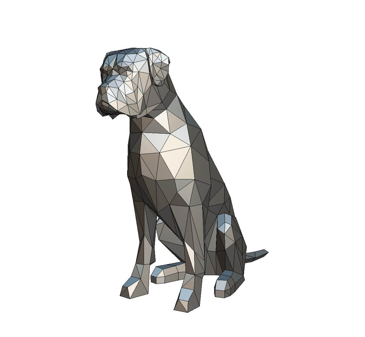 Low Poly Boxer - 3D Model by lowpoly_print