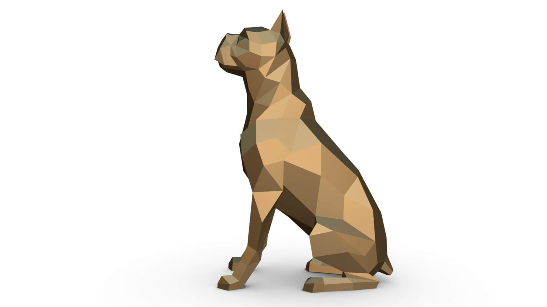 Low Poly Boxer - 3D Model by lowpoly_print