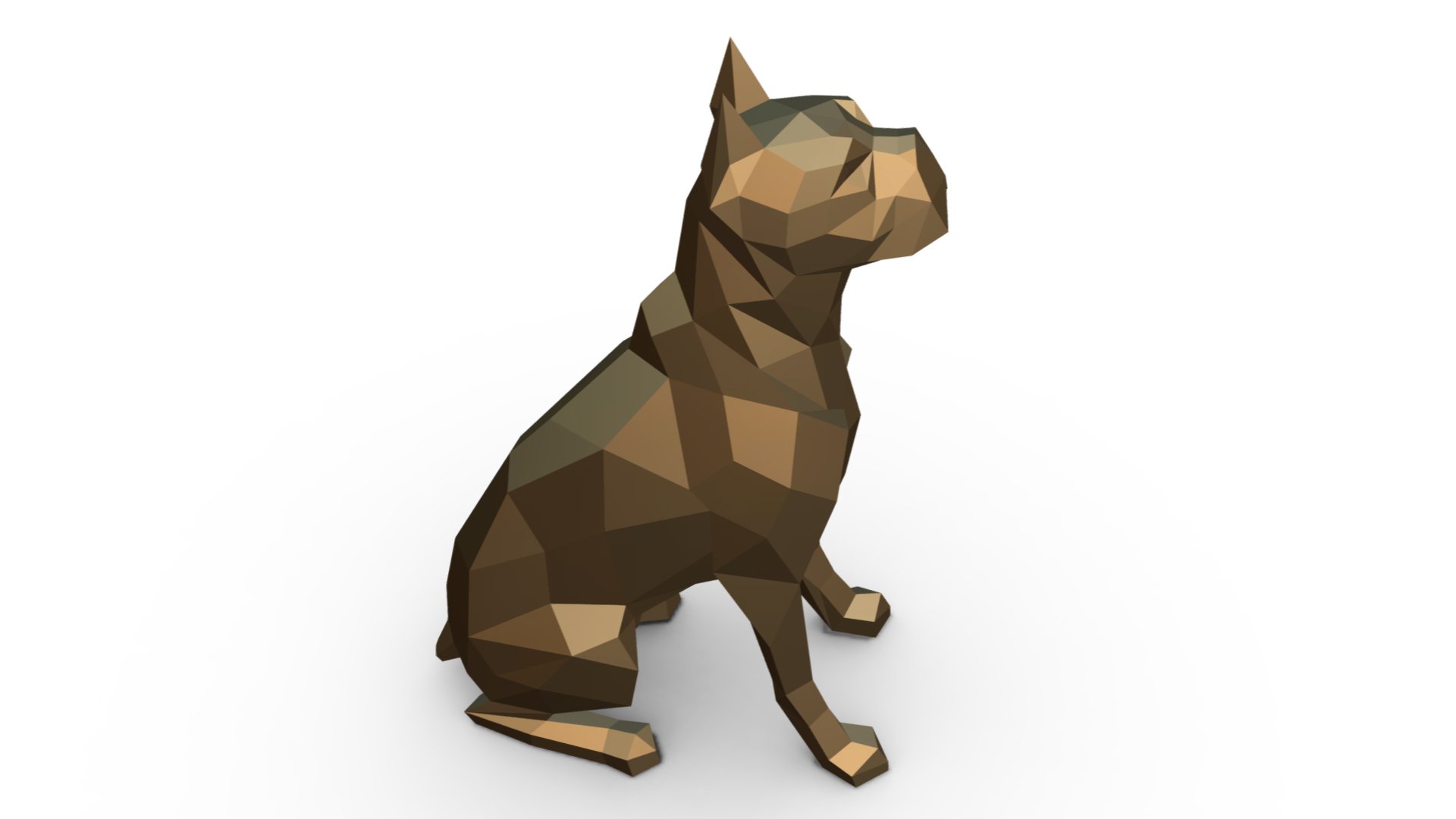 Low Poly Boxer - 3D Model by lowpoly_print