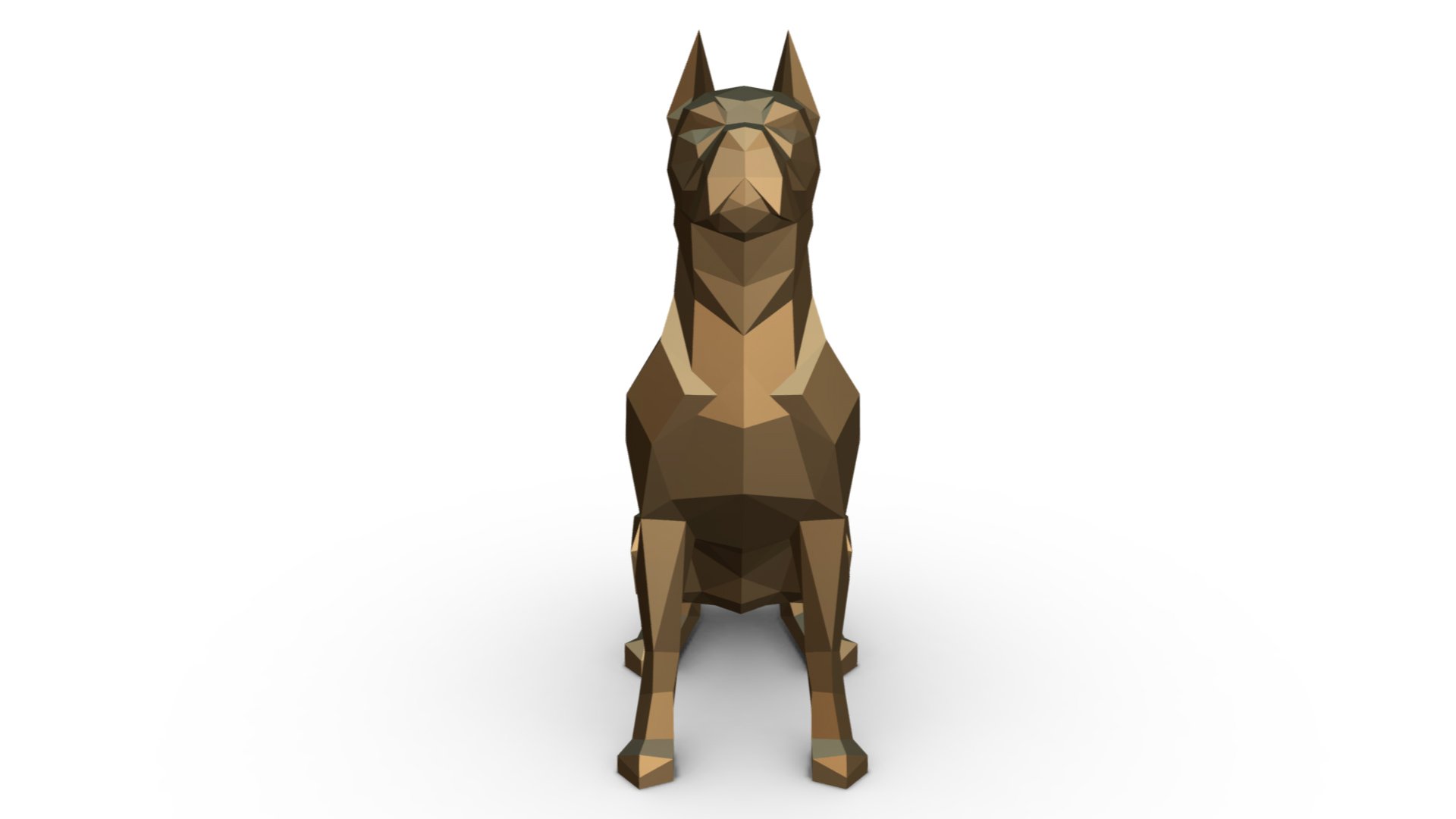 Low Poly Boxer - 3D Model by lowpoly_print
