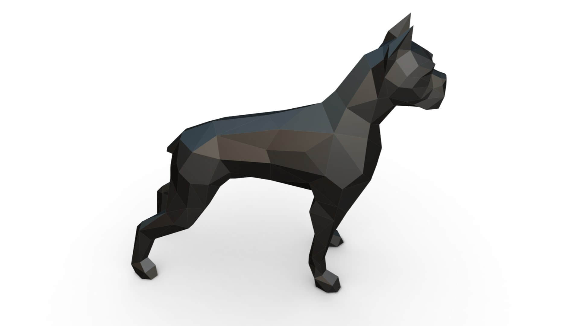 Low Poly Boxer - 3D Model by lowpoly_print
