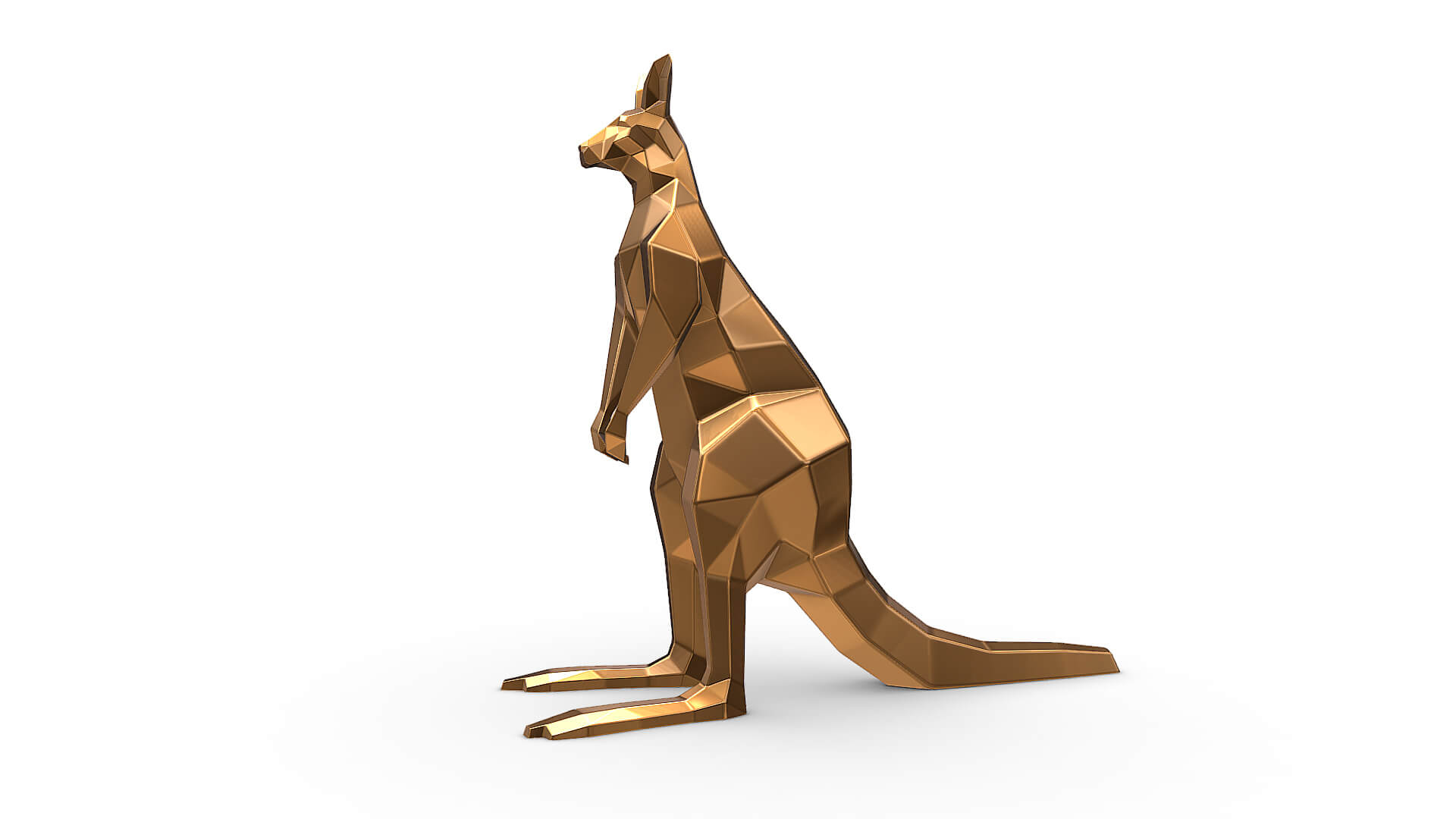 Kangaroo Figurine - 3D Print Model by lowpoly_print