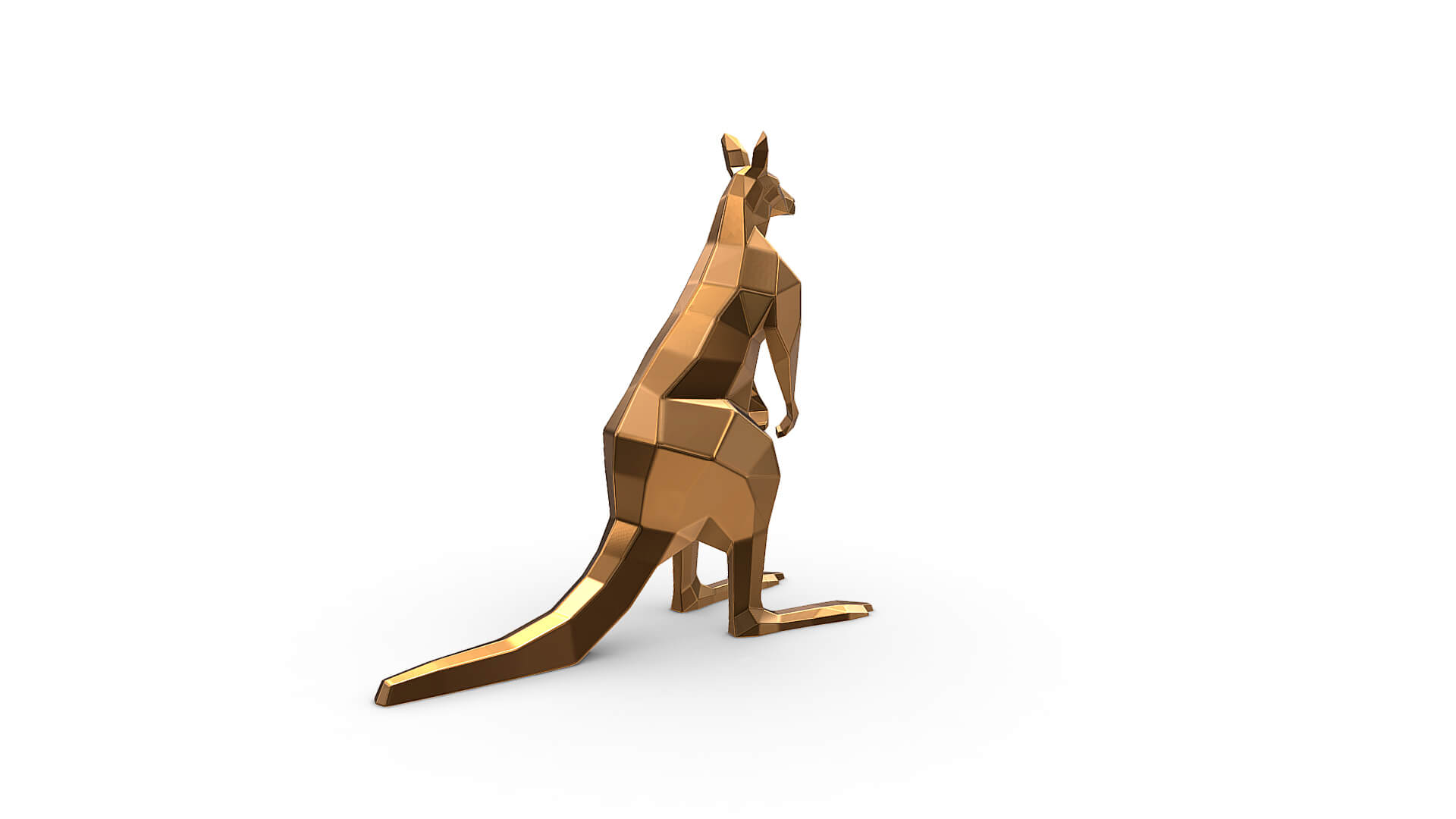 Kangaroo Figurine - 3D Print Model by lowpoly_print