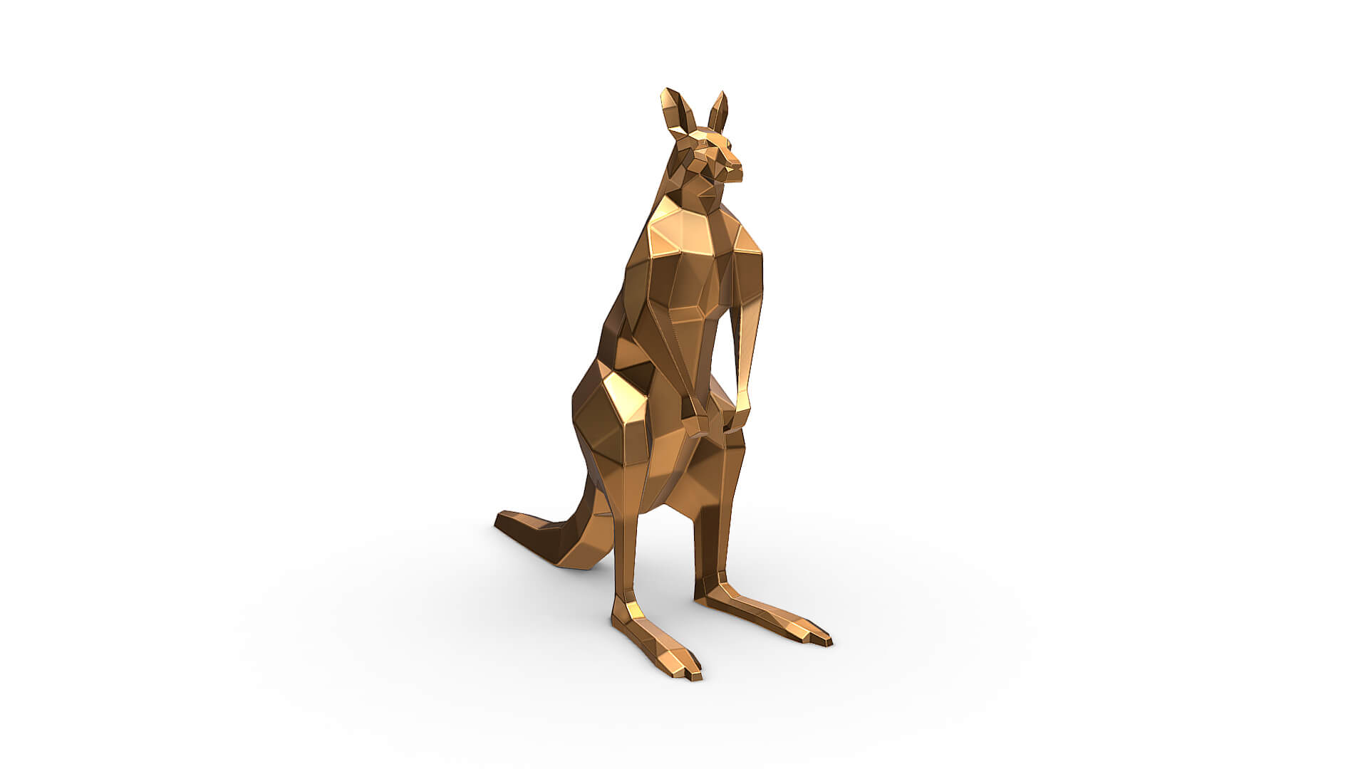 Kangaroo Figurine - 3D Print Model by lowpoly_print
