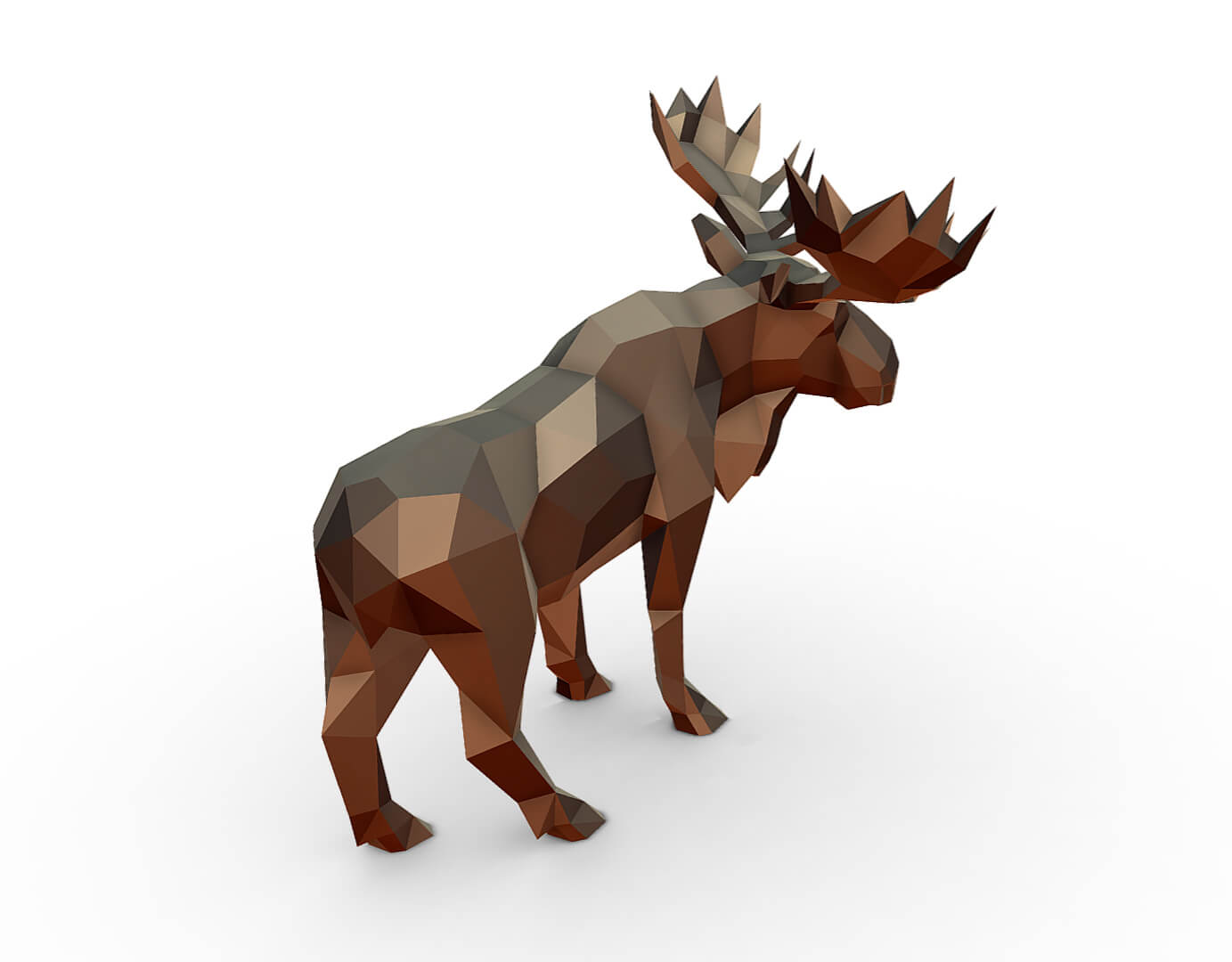 Moose Figurine - 3D Model by lowpoly_print