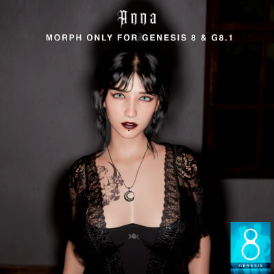 Anna Goth Character Morph for G8 &amp G8.1 Female