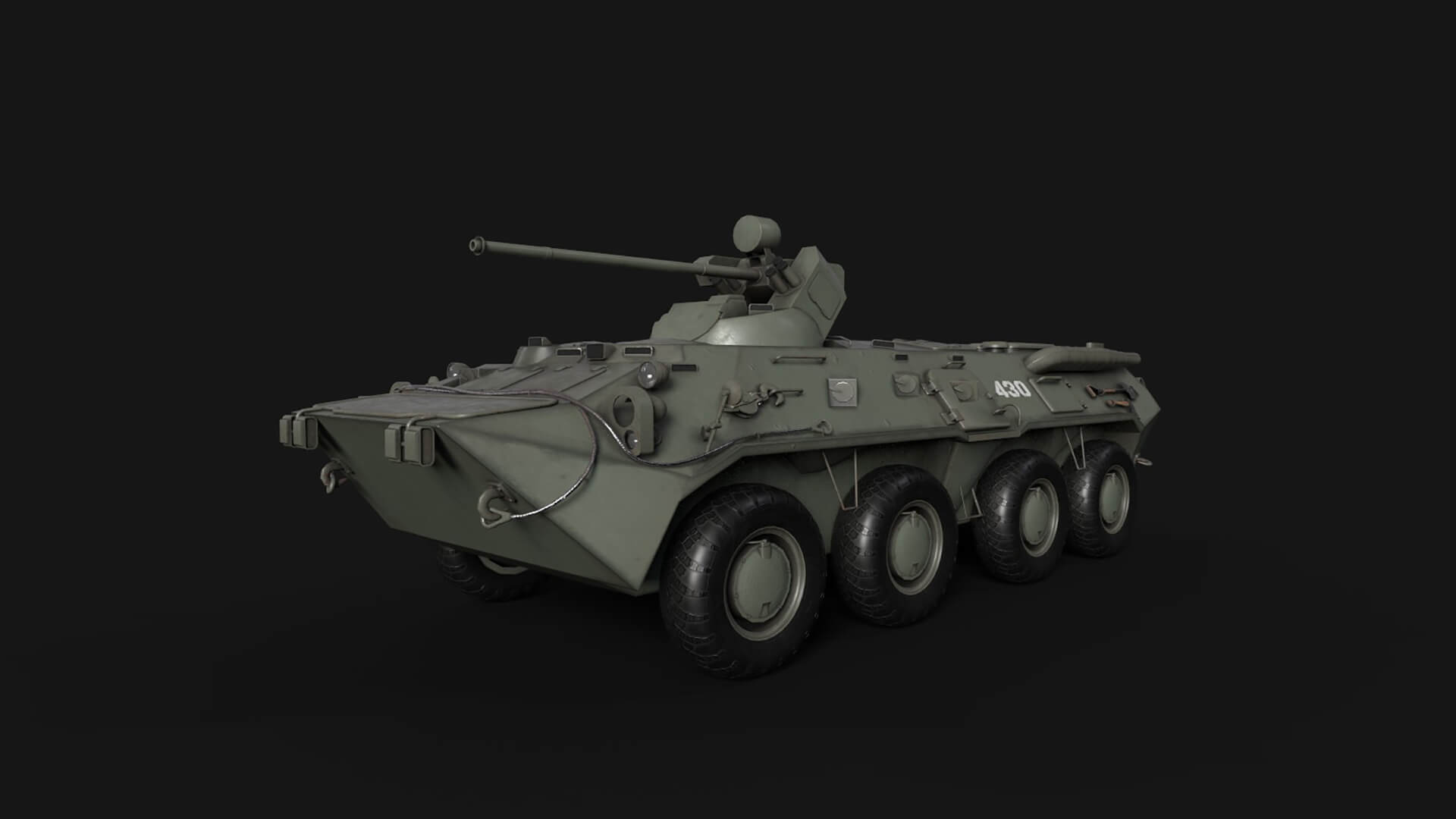 BTR 80 Russian APC 3D Model by