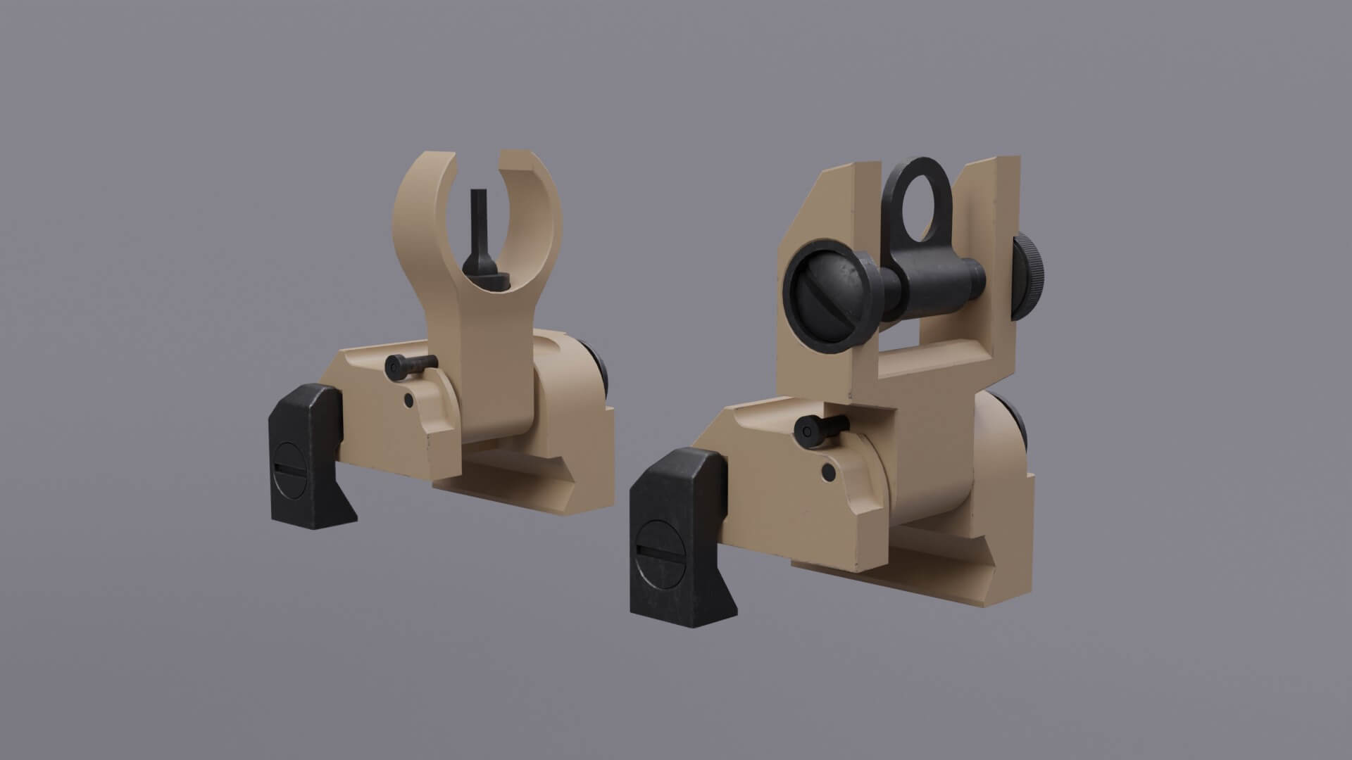 Foldable Iron Sight 3D Model by