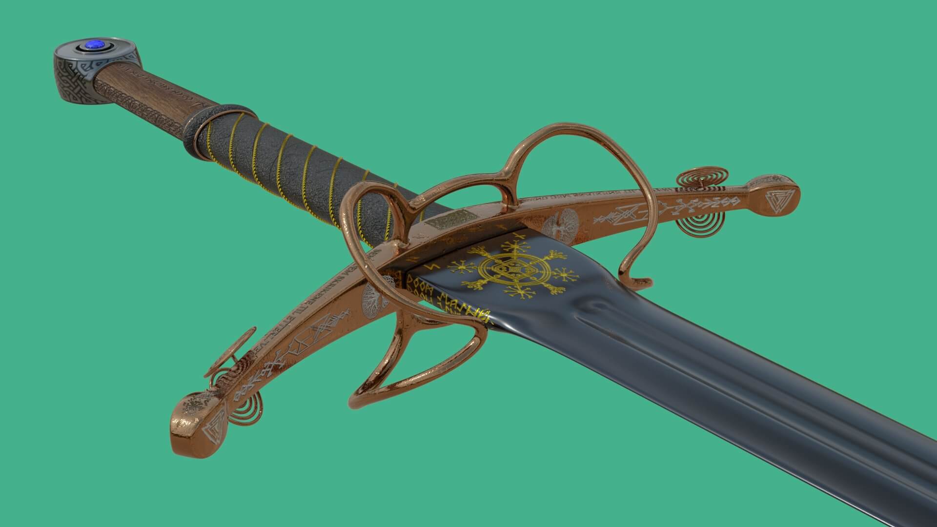 Bastard Sword 3D Model by LukaDT