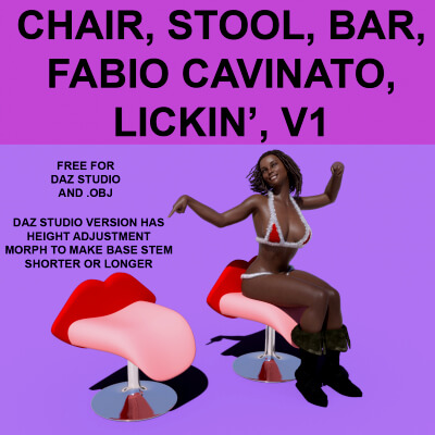Chair Stool Bar Fabio Cavinato Lickin V1