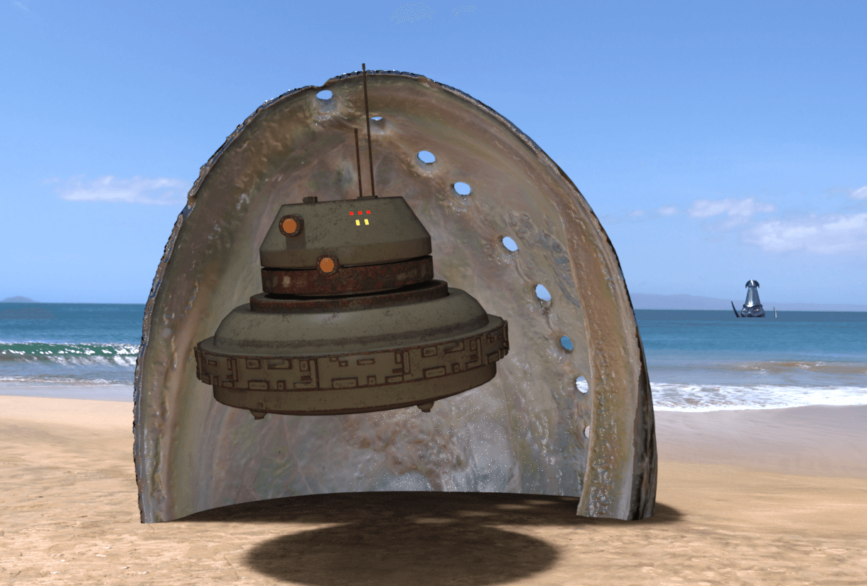 Ritual Robot Hide And Seek 3D Render, Digital Art by lukon