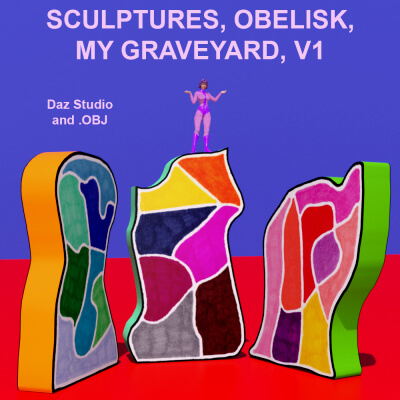 Sculptures Obelisk My Graveyard V1