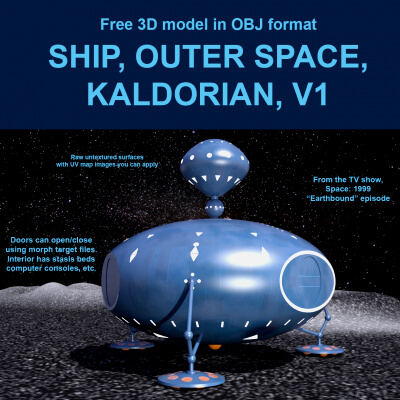 Ship Outer Space Kaldorian V1 OBJ