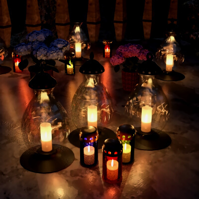 Cemetery Candle Set