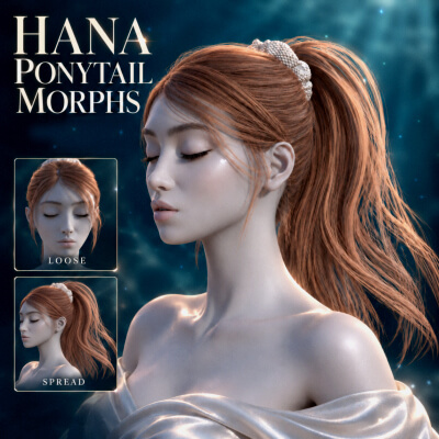 Morphs for Hana Ponytail by Luna_s20