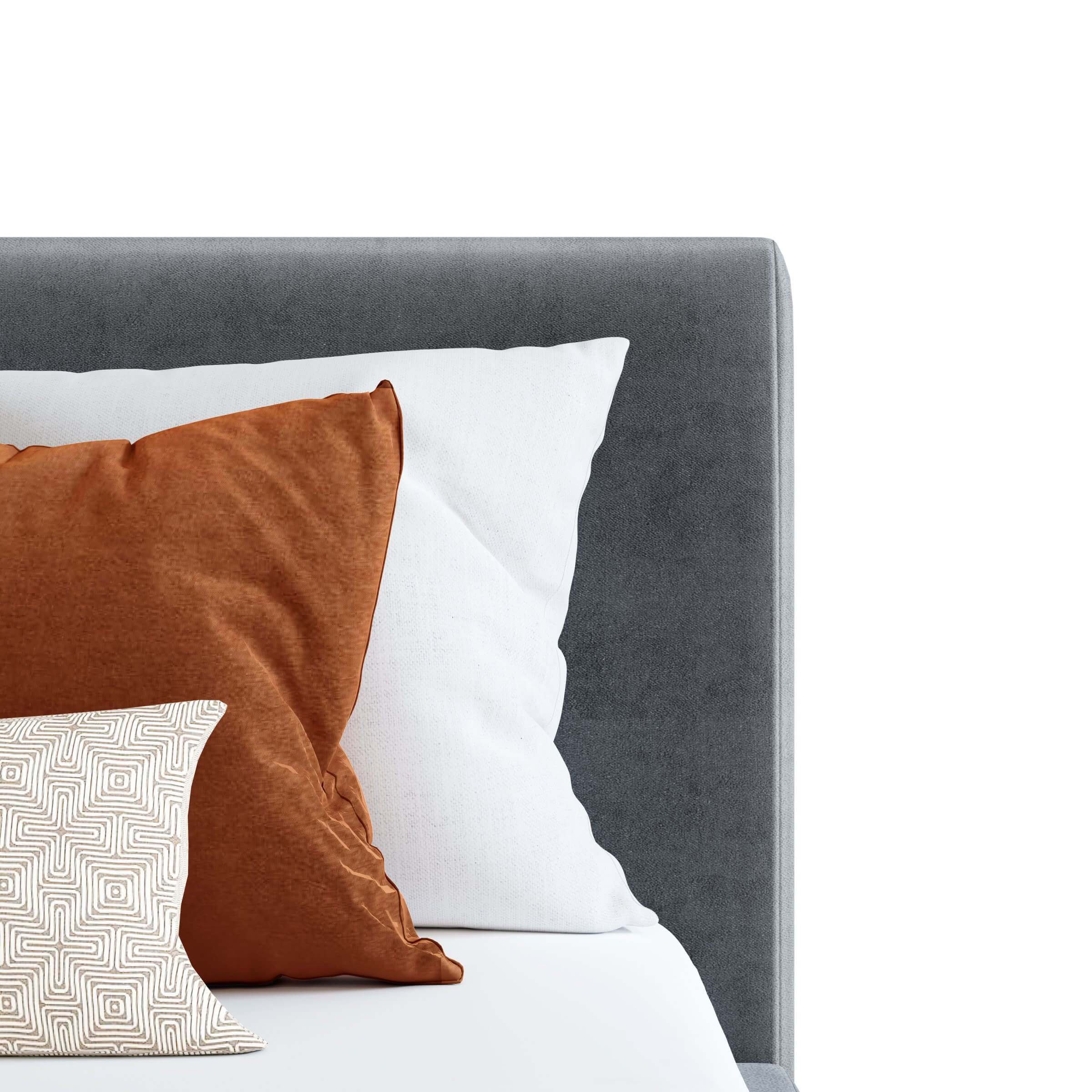 Andes Deco Upholstered Bed 3D Model by luxmi_3d_studio