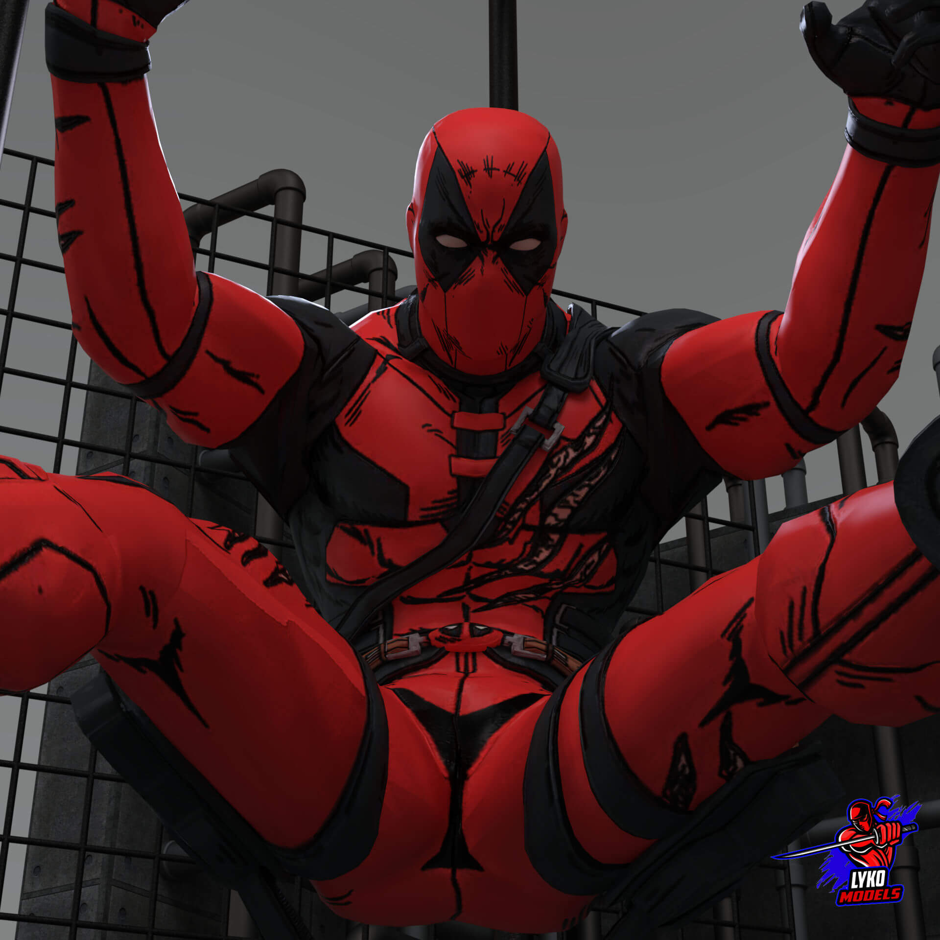 Deadpool Pen and Ink Outfit for G8M - Daz Content by LykoModels