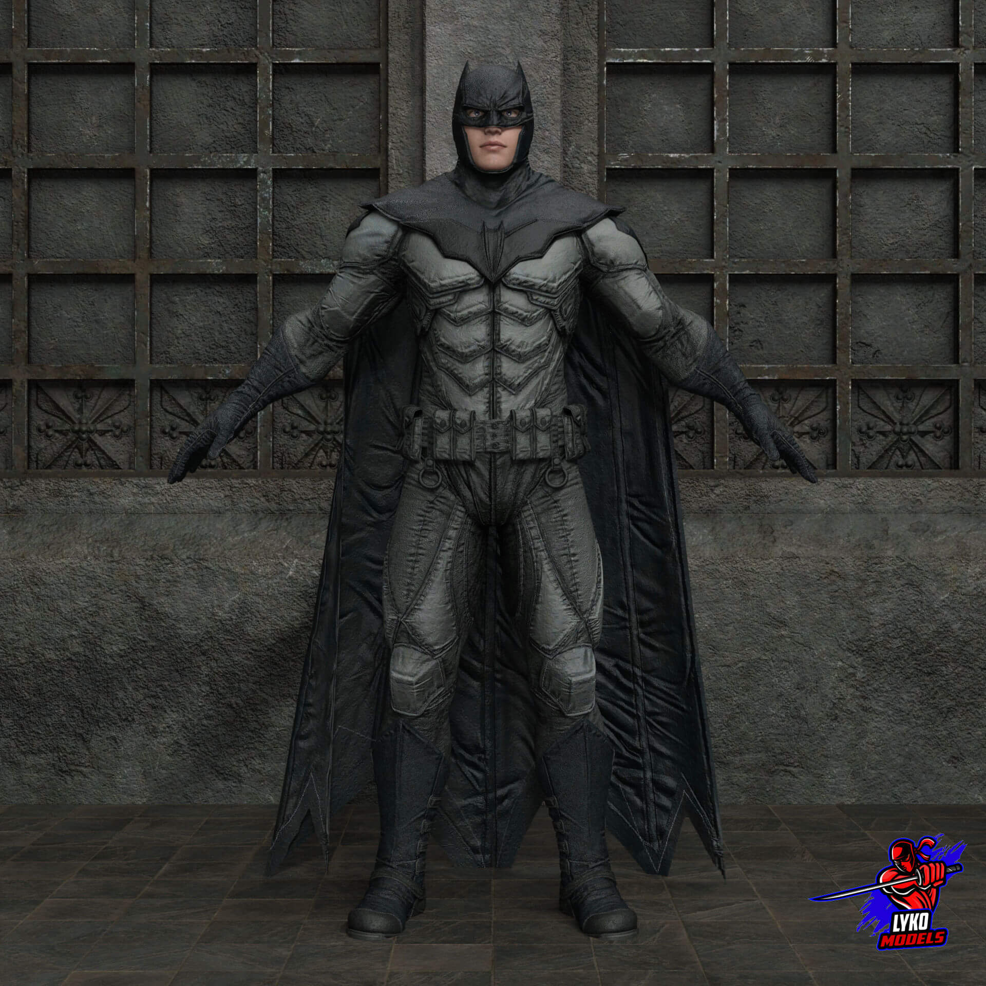 Lyko3D Batman Noel Outfit for G8M - Daz Content by LykoModels