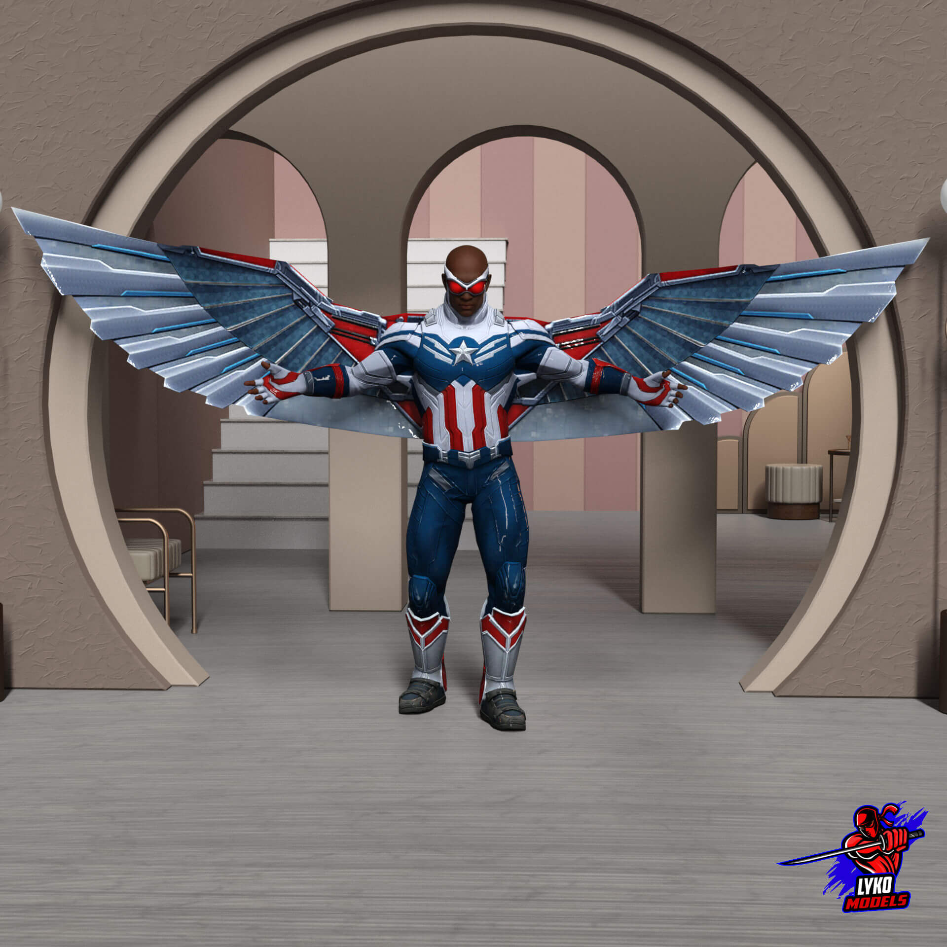 Lyko3D Sam Captain America Disney Plus Outfit for G8M - Daz Content by ...