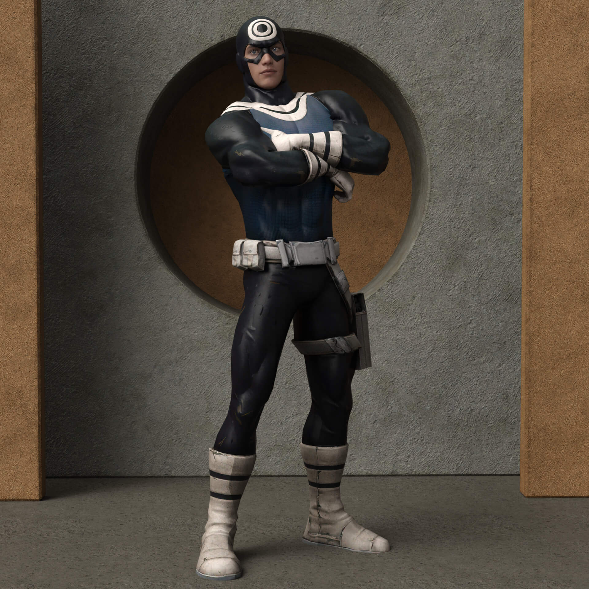Lyko3D Ultimate Comic Bullseye Outfit for G8M - Daz Content by LykoModels
