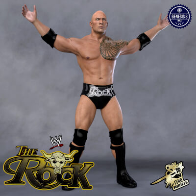 Lyko3D WWE The Rock 2017 Character Morph by LykoModels