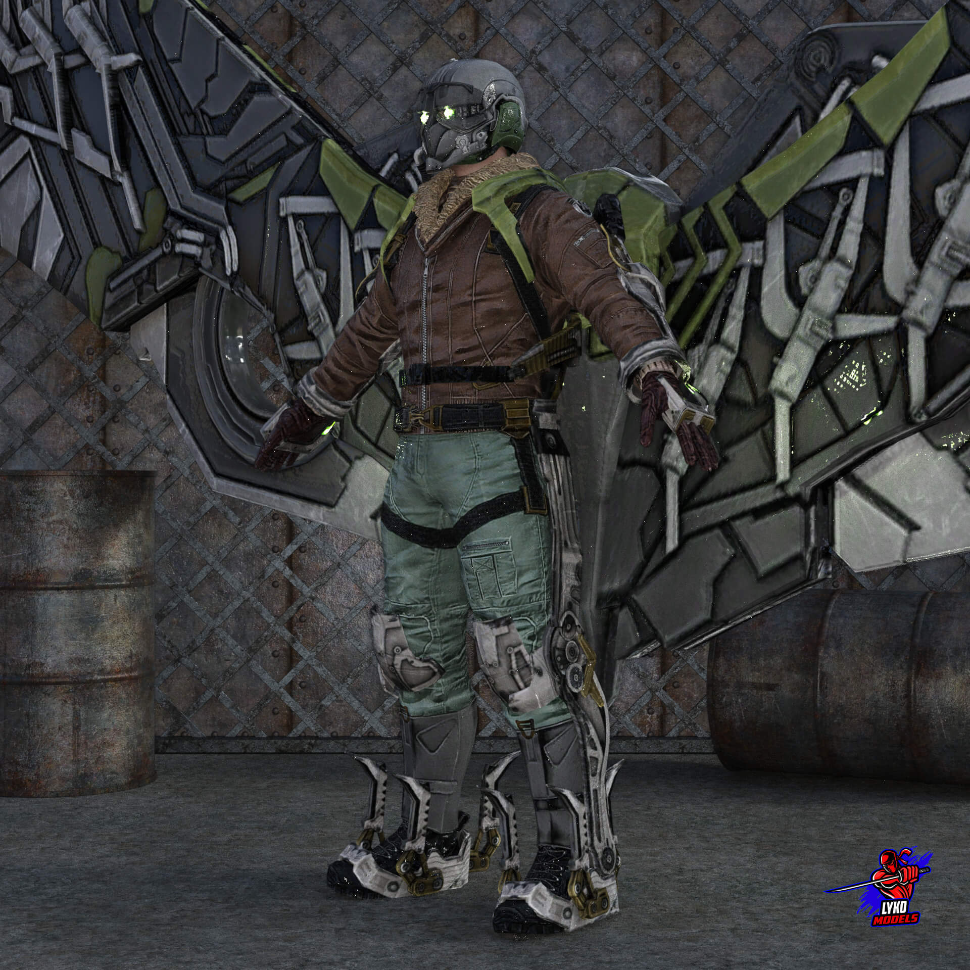 MCU Vulture Outfit for G8M - Daz Content by LykoModels