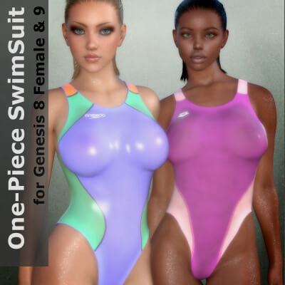 Lzy 4 in 1 Swimsuit for Genesis 8 Female and Genesis 9 by LZY