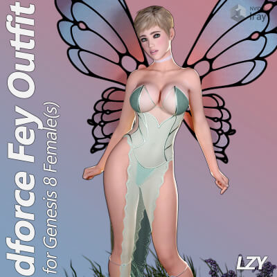 LZY dForce Fey Outfit for Genesis 8 Female