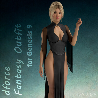 Lzy dForce Fantasy Outfit for Genesis 9