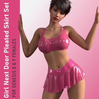 LZY dforce Pleated Mini Skirt Set for G8F and G9